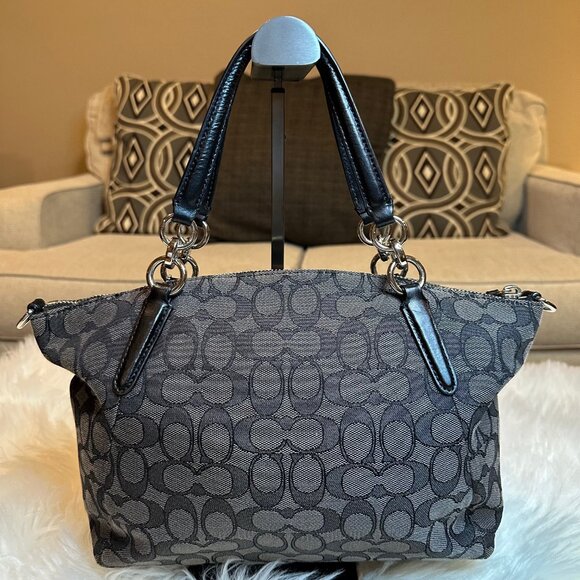 Coach Kelsey Satchel in Outline Signature - Canvas x Leather - Picture 5 of 10